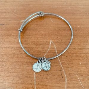 Alex and ani simple bracelet adjustable silver